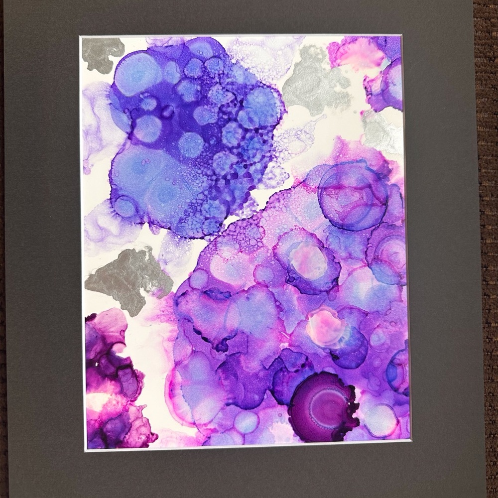 Handcrafted one of a kind abstract wall decor alcohol ink painting